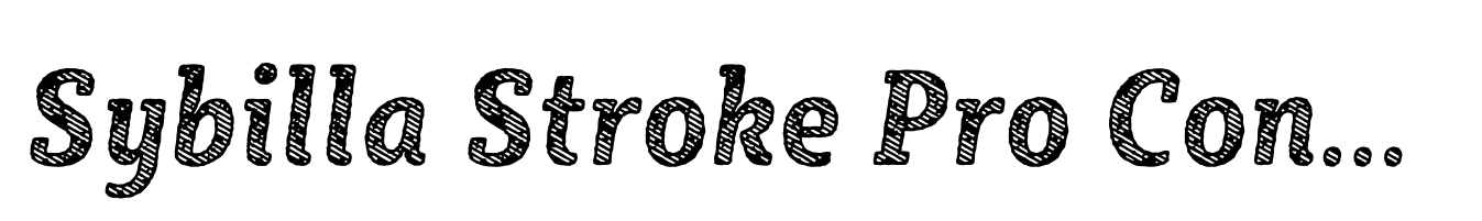 Sybilla Stroke Pro Condensed Bold Italic